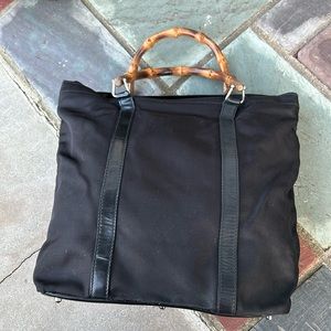 Gucci black nylon bamboo bag fr Tom Ford eta